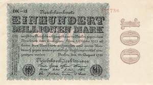 100 Millionen Mark 1923